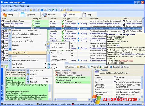 Skjermbilde AnVir Task Manager Windows XP