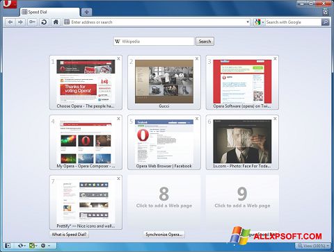 Skjermbilde Opera Windows XP