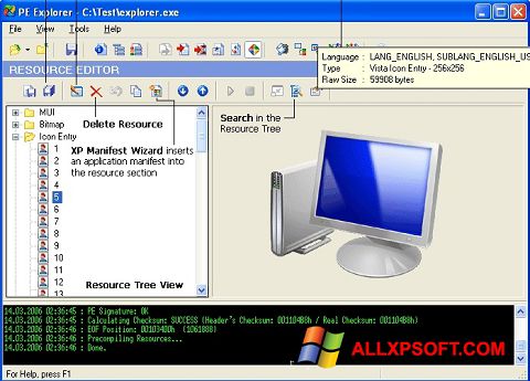 Skjermbilde PE Explorer Windows XP