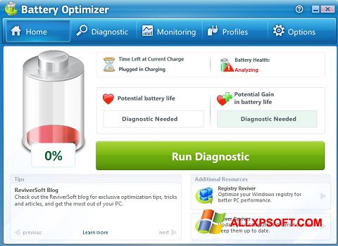 Skjermbilde Battery Optimizer Windows XP