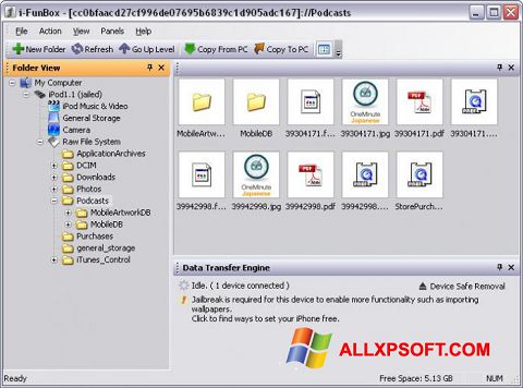 Skjermbilde iFunBox Windows XP