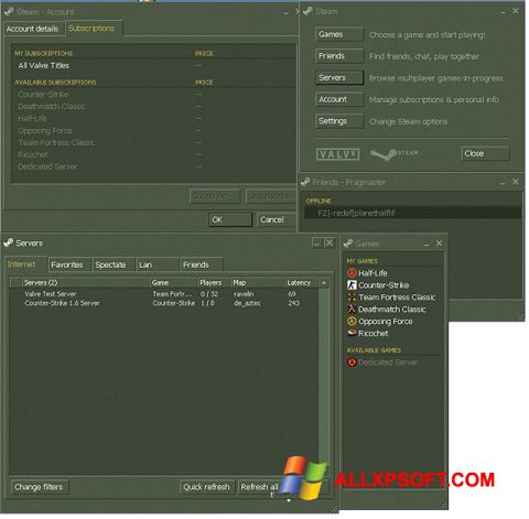 Skjermbilde Steam Windows XP