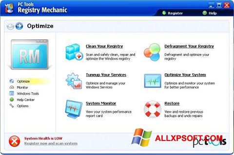 Skjermbilde Registry Mechanic Windows XP