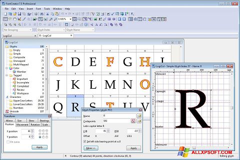Skjermbilde Font Creator Windows XP
