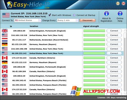 Skjermbilde Hide IP Easy Windows XP