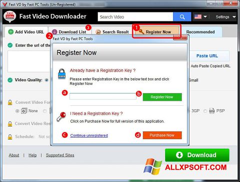 Skjermbilde Fast Video Downloader Windows XP