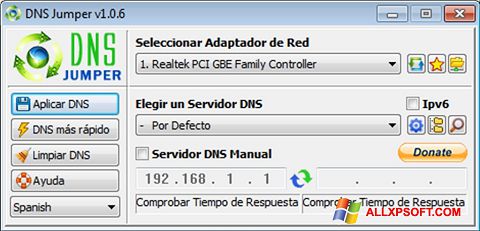 Skjermbilde DNS Jumper Windows XP