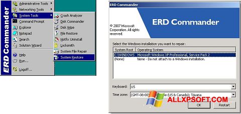 Skjermbilde ERD Commander Windows XP