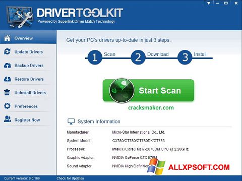 Skjermbilde Driver Toolkit Windows XP