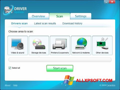 Skjermbilde Carambis Driver Updater Windows XP