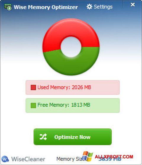 Skjermbilde Wise Memory Optimizer Windows XP