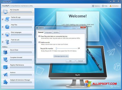 Skjermbilde CleanMyPC Windows XP