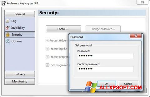 Skjermbilde Ardamax Keylogger Windows XP