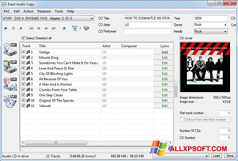 Skjermbilde Exact Audio Copy Windows XP