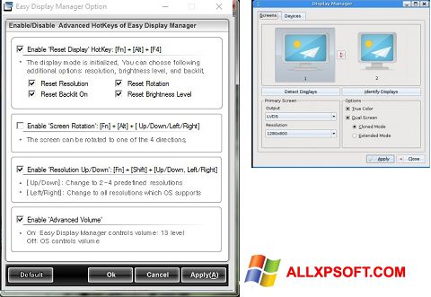 Skjermbilde Easy Display Manager Windows XP