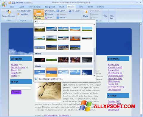 Skjermbilde Artisteer Windows XP