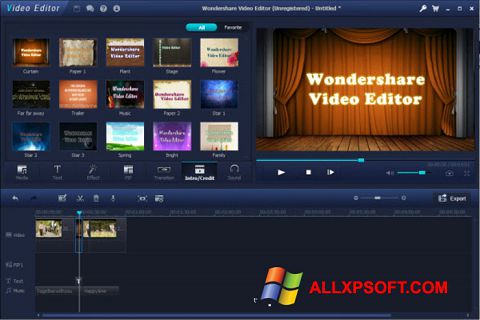 Skjermbilde Wondershare Video Editor Windows XP
