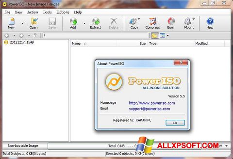 Skjermbilde PowerISO Windows XP