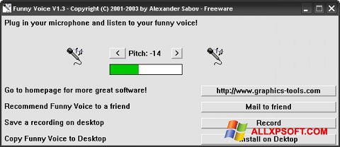 Skjermbilde Funny Voice Windows XP
