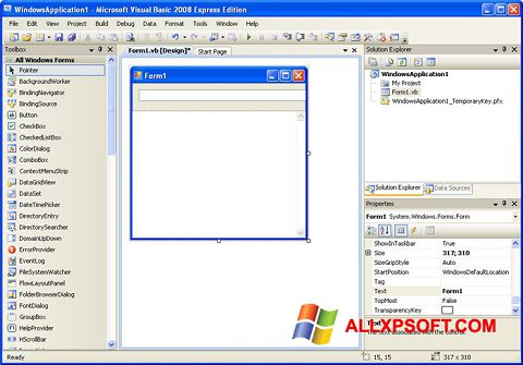 Skjermbilde Microsoft Visual Basic Windows XP