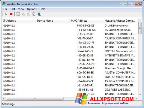 Skjermbilde Wireless Network Watcher Windows XP