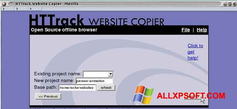 Skjermbilde HTTrack Website Copier Windows XP