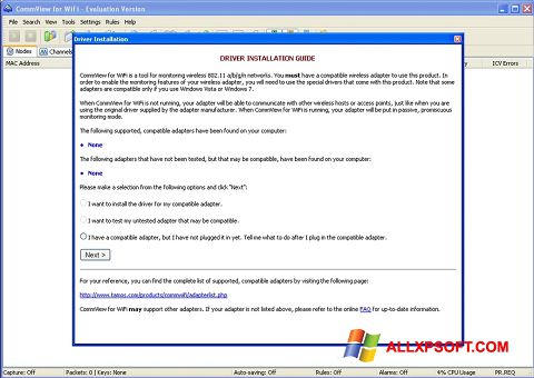 Skjermbilde CommView for WiFi Windows XP