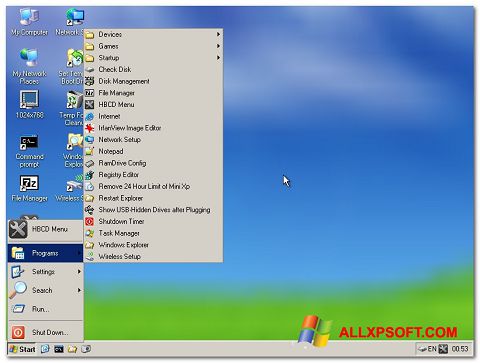 Skjermbilde Hirens Boot CD Windows XP