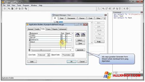 Skjermbilde Microsoft Visual FoxPro Windows XP