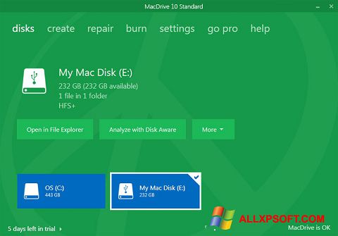 Skjermbilde MacDrive Windows XP