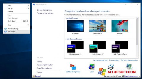 Skjermbilde Personalization Panel Windows XP