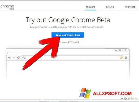 Skjermbilde Google Chrome Beta Windows XP