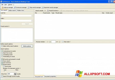 Skjermbilde SearchInform Windows XP