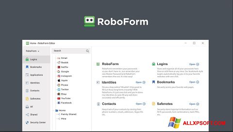 Skjermbilde RoboForm Windows XP