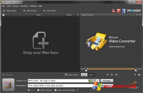 Skjermbilde Movavi Video Converter Windows XP