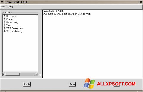 Skjermbilde PowerTweak Windows XP