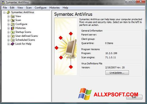 Skjermbilde Symantec Antivirus Windows XP