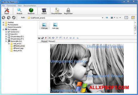 Skjermbilde File Repair Windows XP