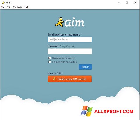 Skjermbilde AOL Instant Messenger Windows XP