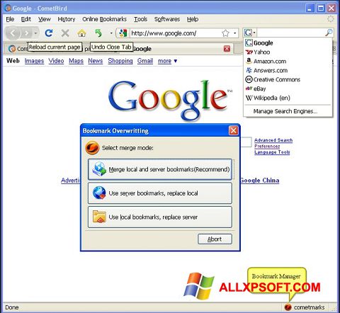 Skjermbilde CometBird Windows XP