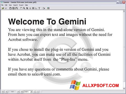 Skjermbilde Gemini Windows XP