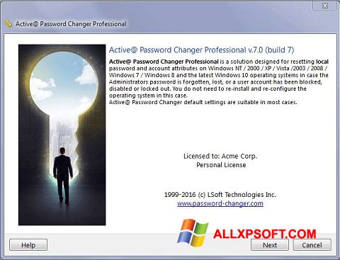 Skjermbilde Active Password Changer Windows XP