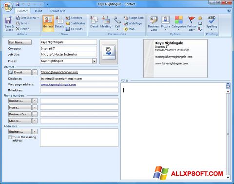 Skjermbilde Microsoft Outlook Windows XP