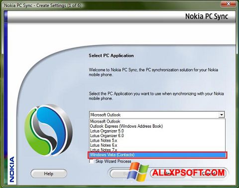Skjermbilde Nokia PC Suite Windows XP