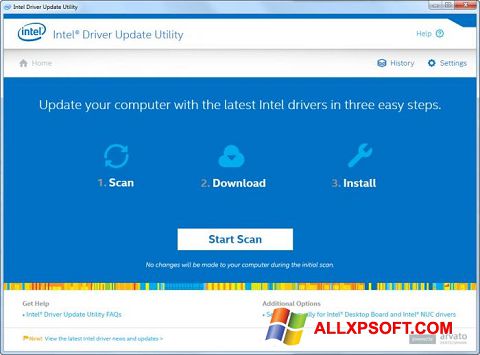 Skjermbilde Intel Driver Update Utility Windows XP