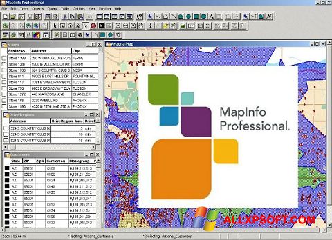 Skjermbilde MapInfo Professional Windows XP