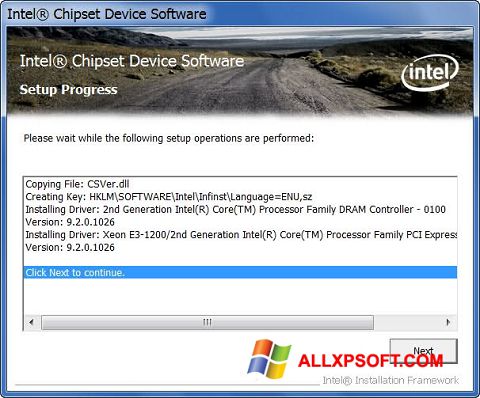 Skjermbilde Intel Chipset Device Software Windows XP