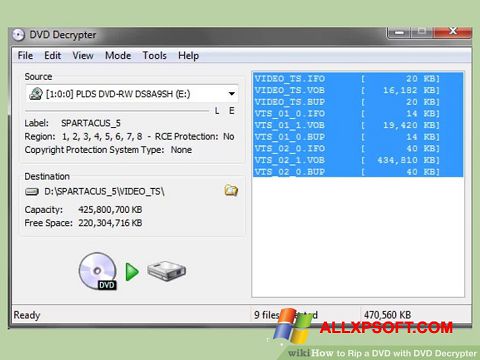 Skjermbilde DVD Decrypter Windows XP