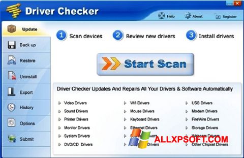 Skjermbilde Driver Checker Windows XP
