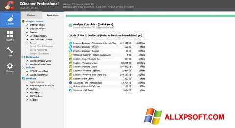 Skjermbilde CCleaner Professional Plus Windows XP
